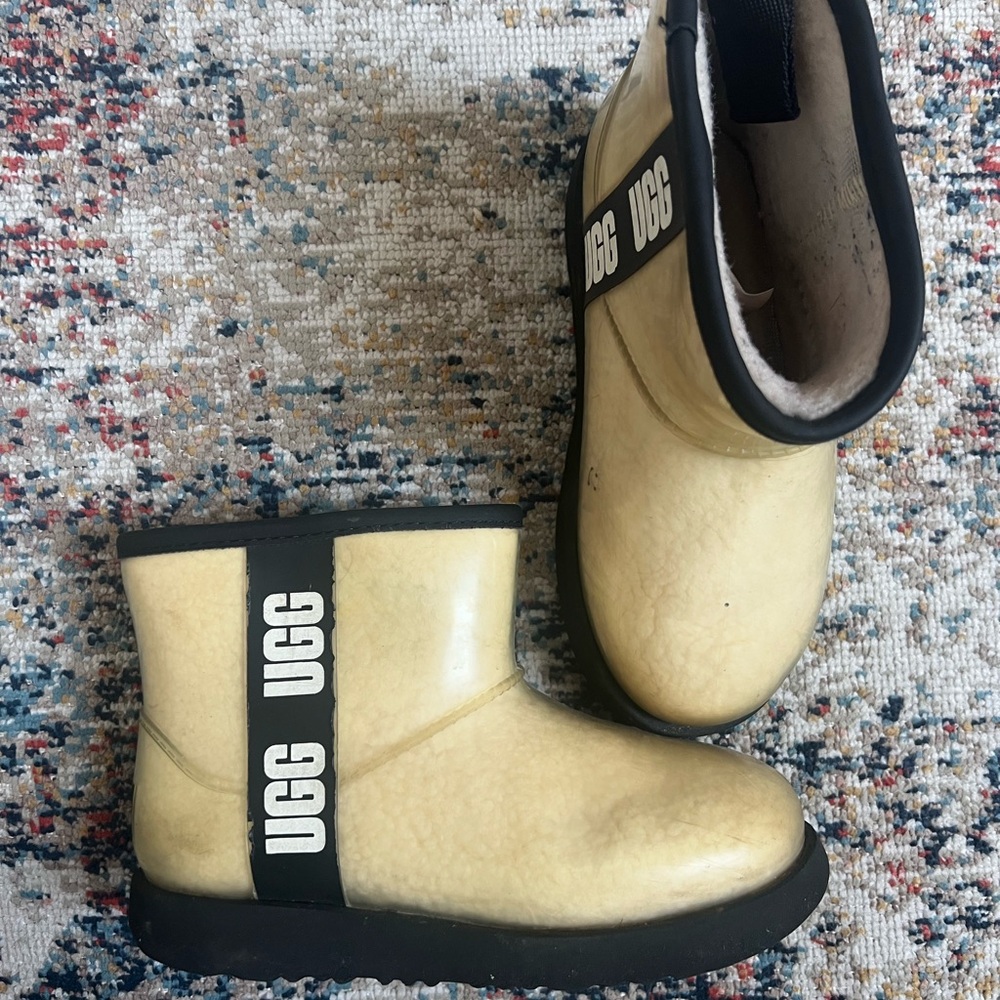 UGG Beige Rain Boots